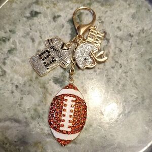 Game Day Football and Jersey Keychain Bag Charm
